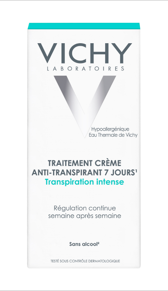 Vichy Dermo-Tolérance Traitement Crème Anti-Transpirant 7 Jours Tous Types de Peaux | 30ml