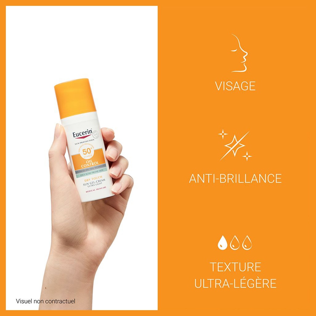 EUCERIN SUN OIL CONTROL GEL-CREME TOUCHER SEC SPF 50+ - 200ml