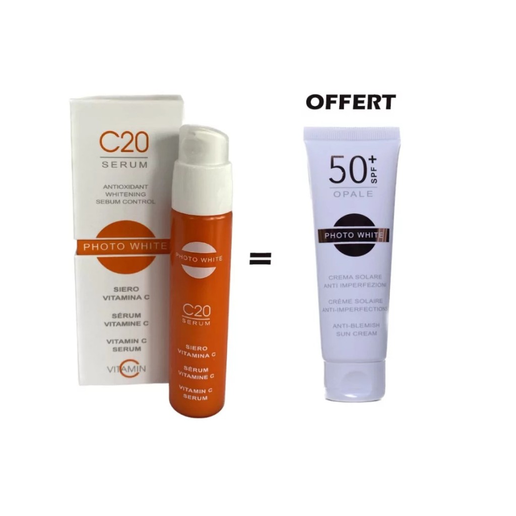 OFFRE Pack Photowite Sérum C20 + Photowhite crème solaire Opale