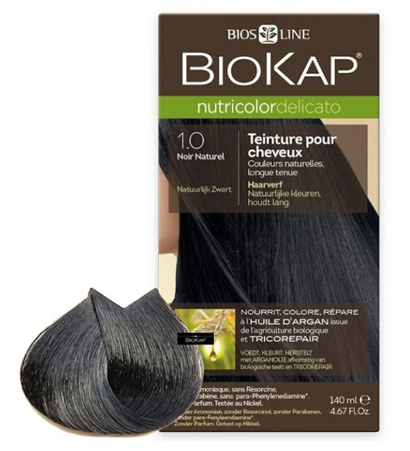 BIOKAP Nutricolor Delicato 1.0 Noir Naturel (140 ml)