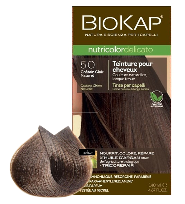 BIOKAP Nutricolor Delicato  5.0 Châtain Clair Naturel (140 ml)