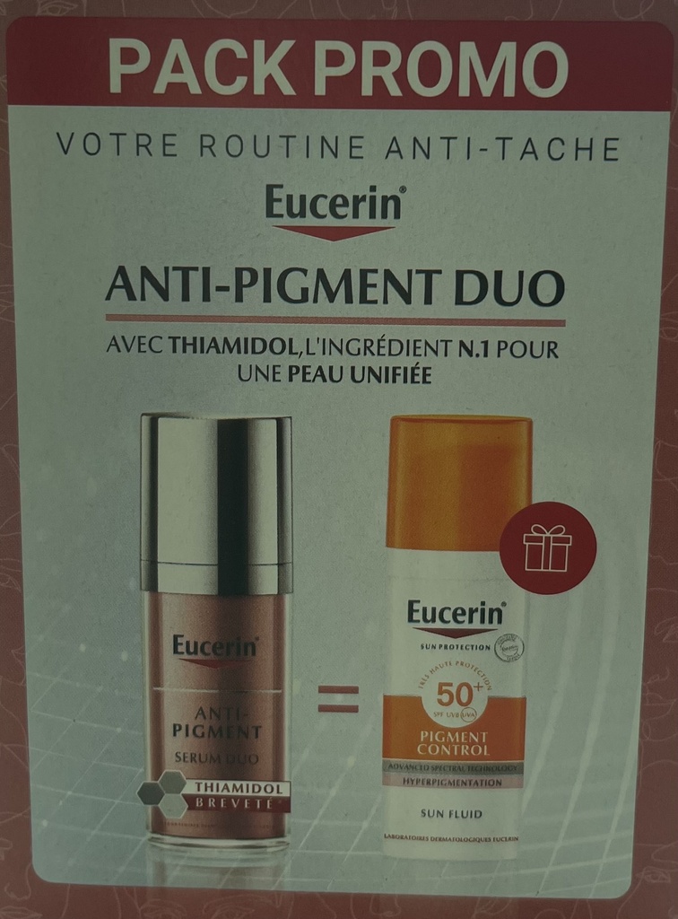 Pack eucerin serum duo + crème solaire pigment control