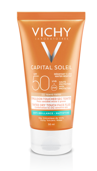 Vichy Capital Soleil BB Émulsion Toucher Sec Teintée SPF50 Peau Sensible Mixte à Grasse | 50ml
