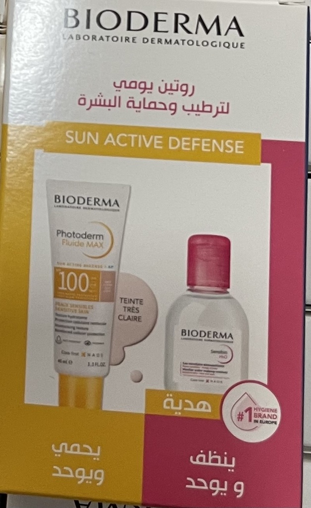 Pack photoderm fluide 100 très claire+ sensibio H2O