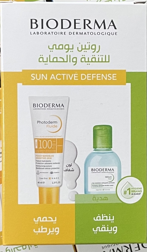 Pack photoderm fluide 100 invisible + sebium H2O