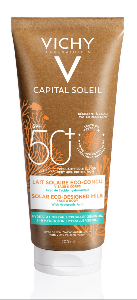 Vichy Capital Soleil Lait Solaire Eco-Conçu Tous Types de Peaux | 200ml