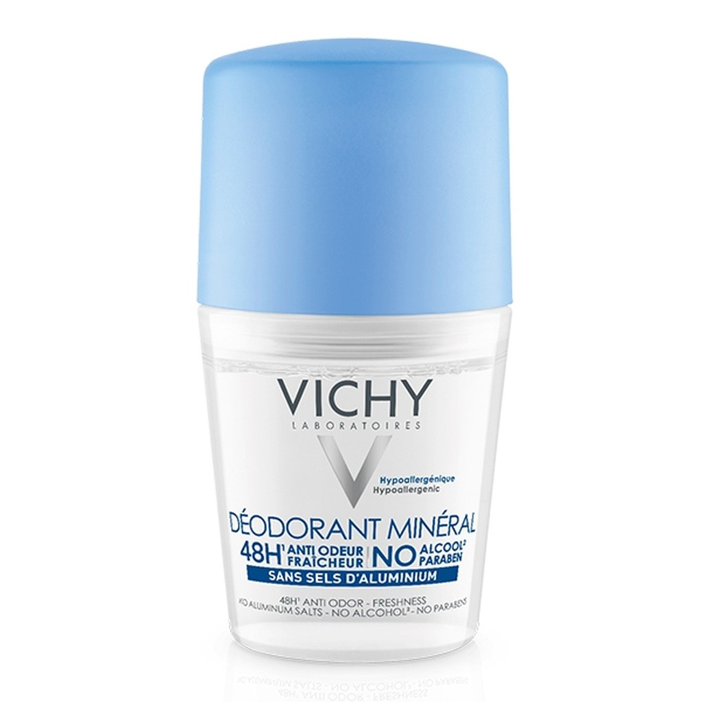 Vichy Déodorant Minéral 48H Sans Sels d'Aluminium Peau Sensible & Réactive | 50ml