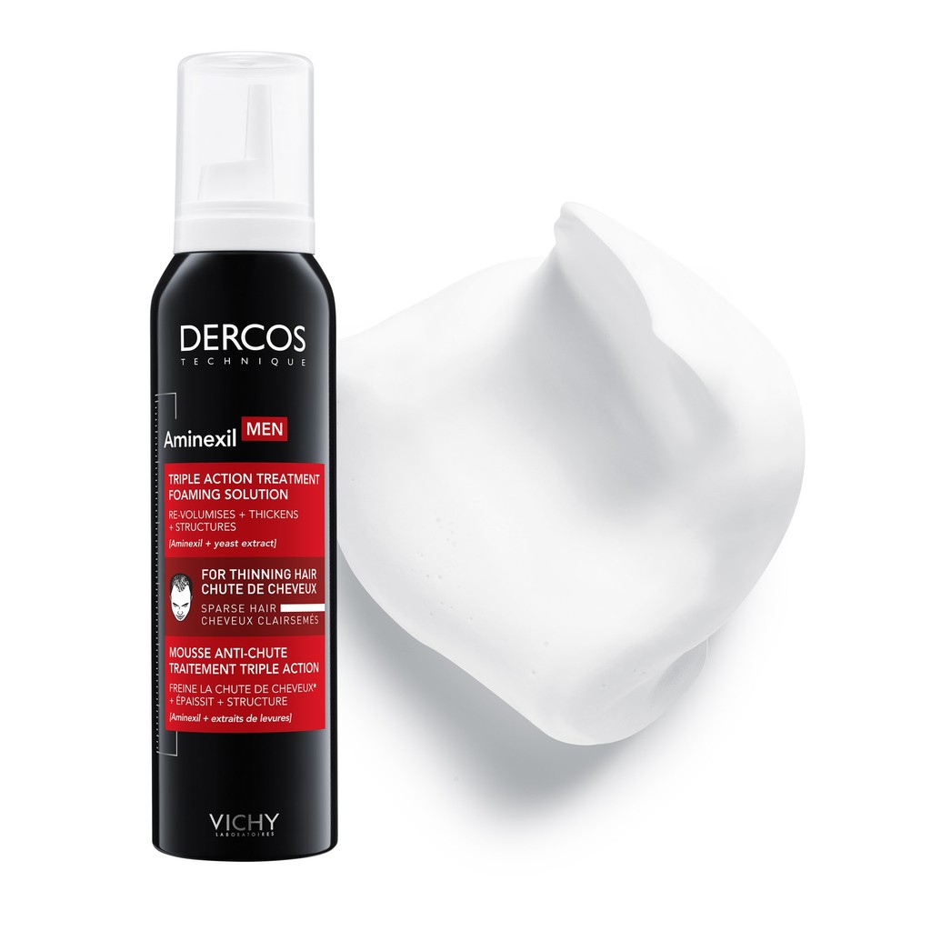 Dercos Aminexil Men Mousse Anti-Chute Traitement Triple Action | 150ml