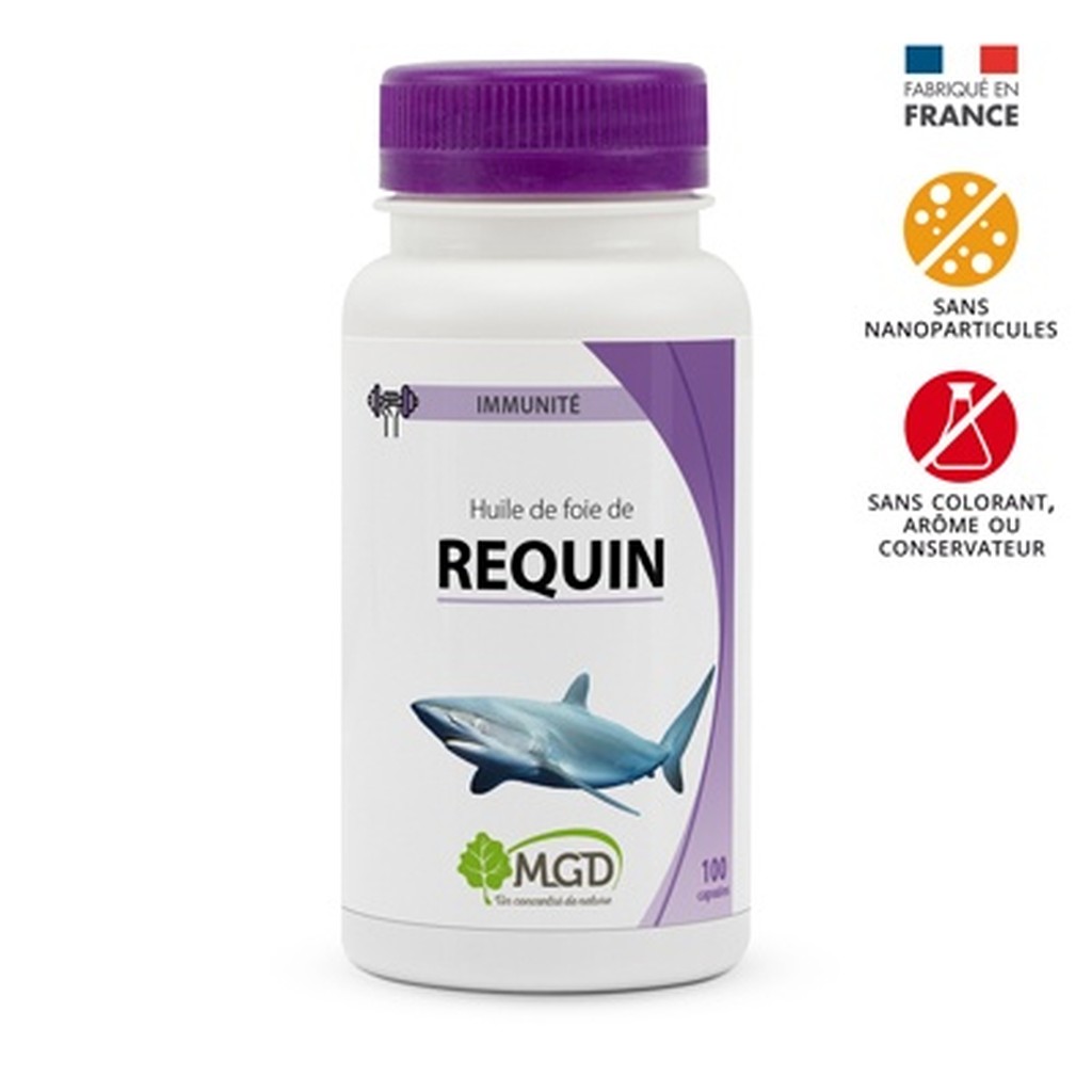 MGD Huile de foie de requin 100 capsules