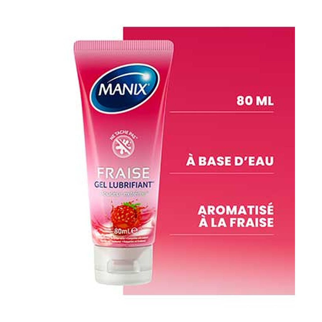 MANIX Gel Lubrifiant Fraise l 80ml