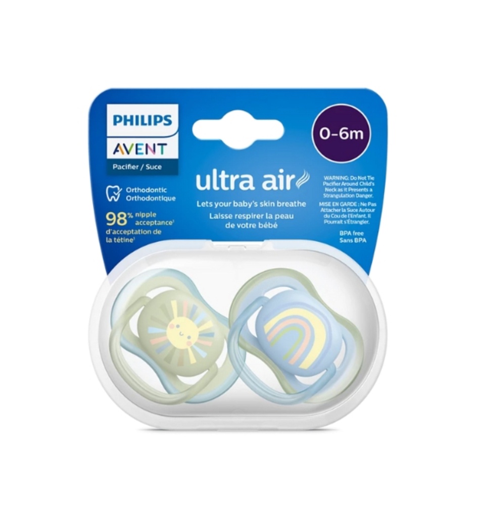 Avent Sucette Ultra Air 0-6m Boy Scf085/58