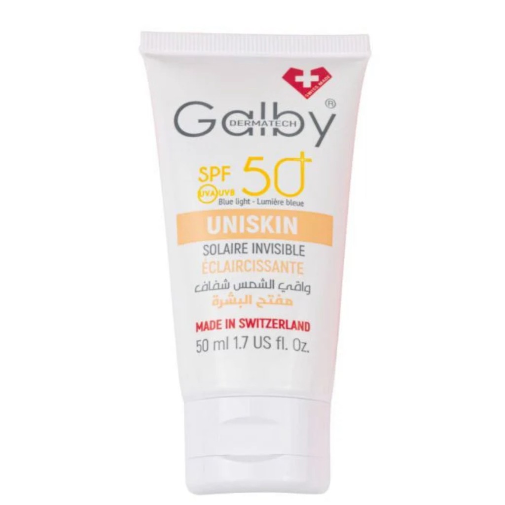 Galby Dermatech UNISKIN Crème Solaire Éclaircissante SPF 50+