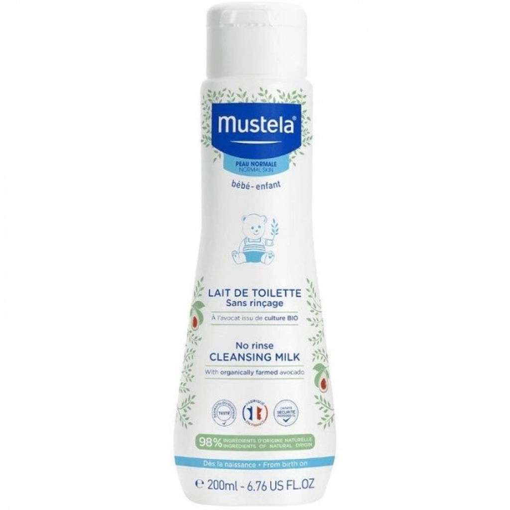 Mustela Lait de toilette sans rinçage à l'avocat BIO l 200 ml