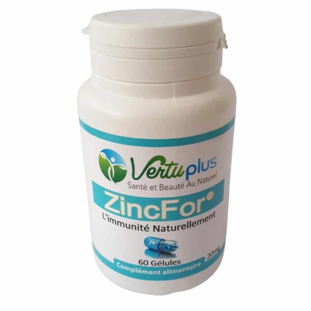VERTUPLUS ZINC FOR 15 MG 60 GELULES