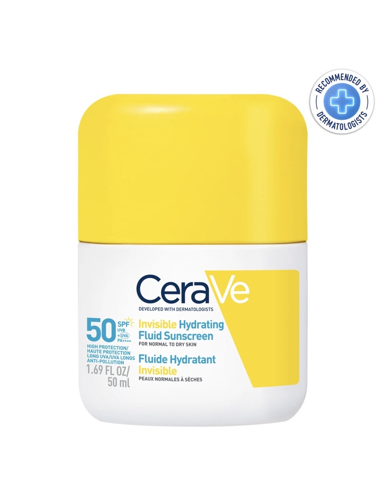 CERAVE FLUIDE HYDRATANT INVISIBLE SPF50 | PEAU NORMALE À SÈCHE | 50ML