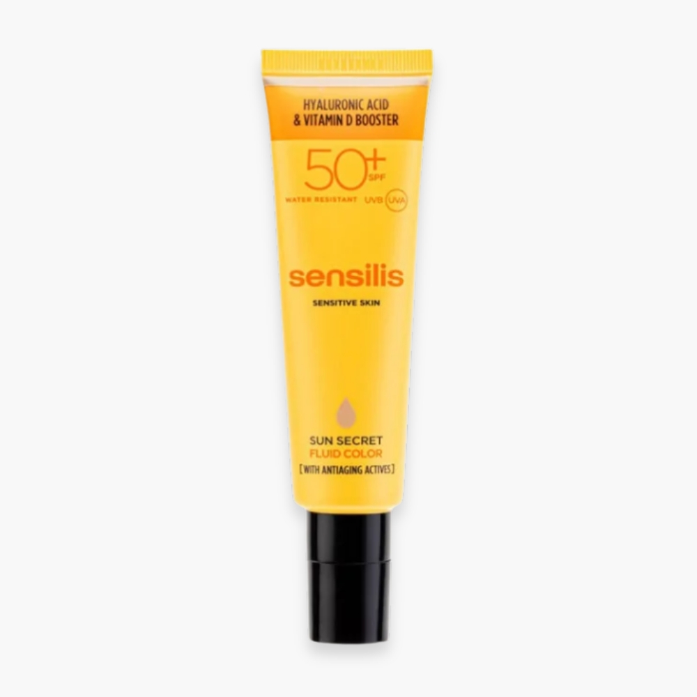 SENSILIS  Sun Secret Fluid Color Solaire Anti-Âge Teinté SPF50+ l 50ml