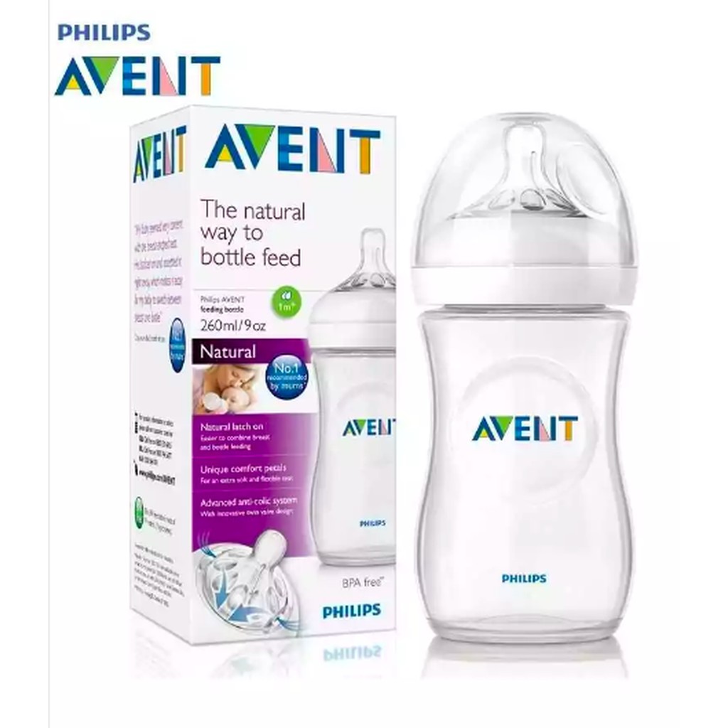 PHILIPS AVENT BIBERON NATURAL 1M+RESPONSE TEAT l 260ml