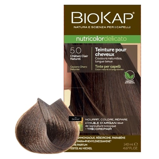 BIOKAP Nutricolor Delicato  5.0 Châtain Clair Naturel (140 ml)