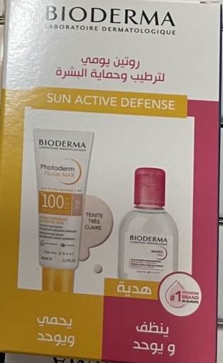 Pack photoderm fluide 100 très claire+ sensibio H2O