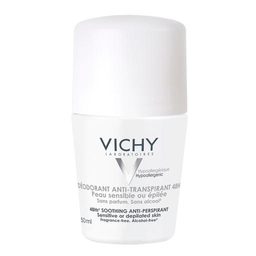 Vichy Déodorant Anti transpirant 48H Peau Sensible & Epilée | 50ml