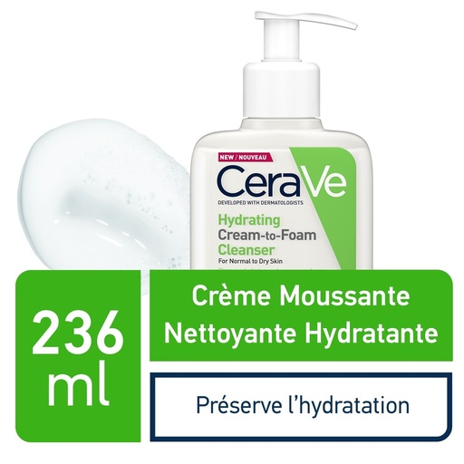 CeraVe Crème Moussante Nettoyante Hydratante l 236ml