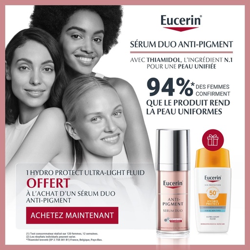 Pack eucerin serum duo + crème solaire Hydro protect