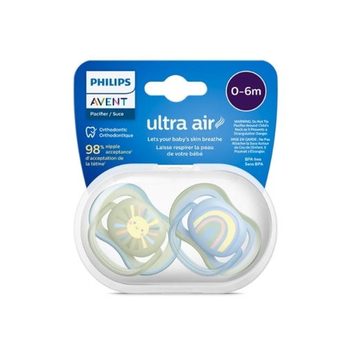 Avent Sucette Ultra Air 0-6m Boy Scf085/58