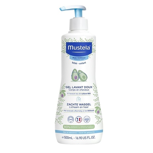 Mustela Gel Lavant Doux Bébé à l'avocat BIO l 500 ml