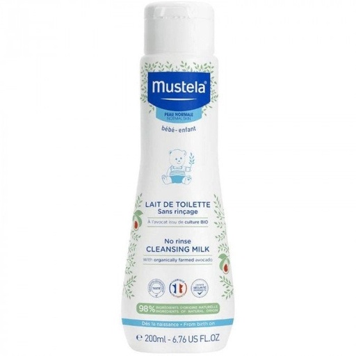 Mustela Lait de toilette sans rinçage à l'avocat BIO l 200 ml