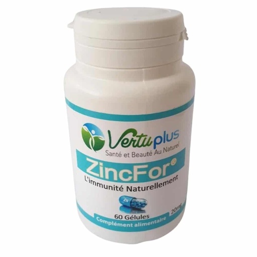 VERTUPLUS ZINC FOR 15 MG 60 GELULES
