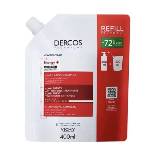 VICHY DERCOS TECHNIQUE ENERGY+ RECHARGE SHAMPOOING STIMULANT ANTI CHUTE 400ML