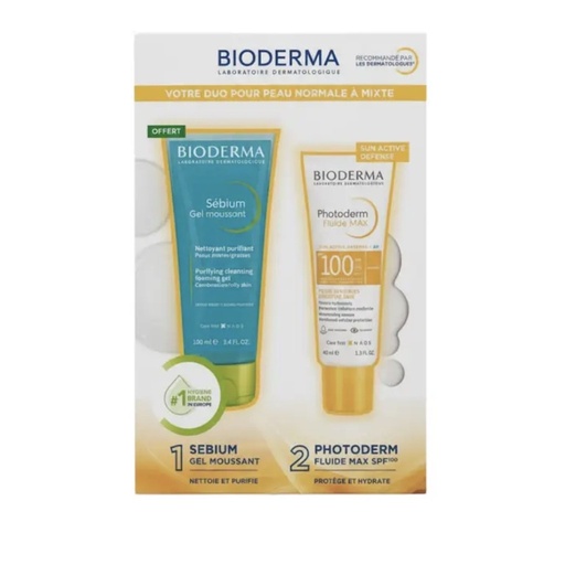 Pack Photoderm Fluide Max Invisible Spf100 + Sebium Gel Moussant gratuit
