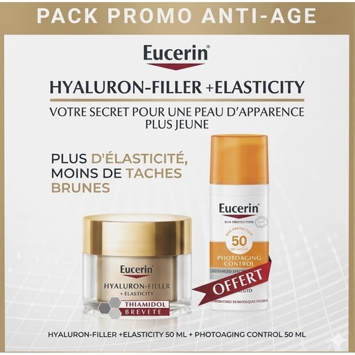 Pack Eucerin Hyaluron Filler +Elasticity 50ml + Photoaging Control 50ml Offert