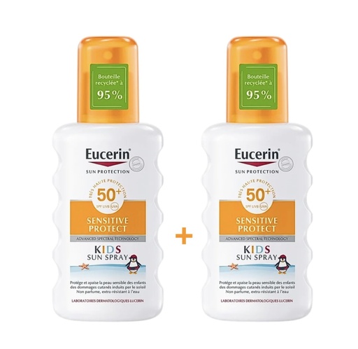 EUCERIN Sensitive Protect Kids Spray SPF50+ 200ml Protection Enfants + 1 Gratuit