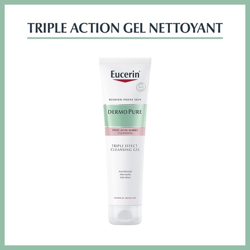 Eucerin Dermopure Gel nettoyant triple action l 150ml