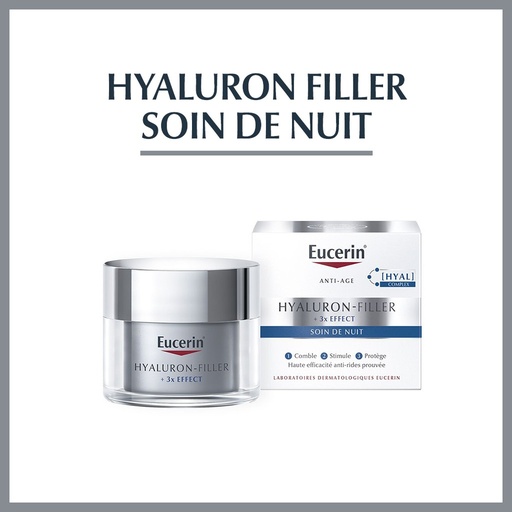 Eucerin Hyaluron-Filler + 3x Effect Soin de Nuit l 50ml