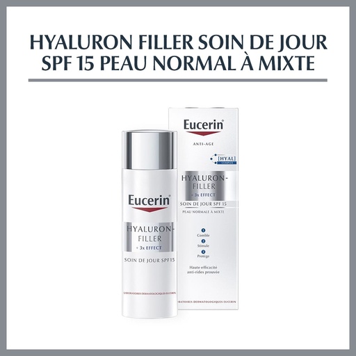 Eucerin Hyaluron-Filler 3x Effect Soin de Jour SPF15 PNM