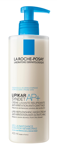 Lipikar Syndet AP+ Crème Lavante Peau Sèche et Eczéma Atopique l 400ml