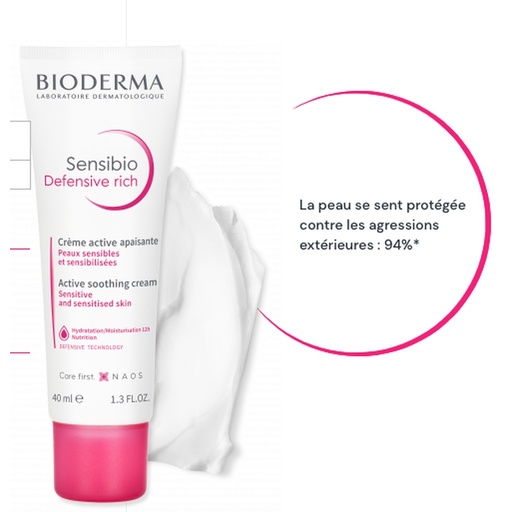 BIODERMA SENSIBIO DEFENSIVE CREME RICH l 40ML