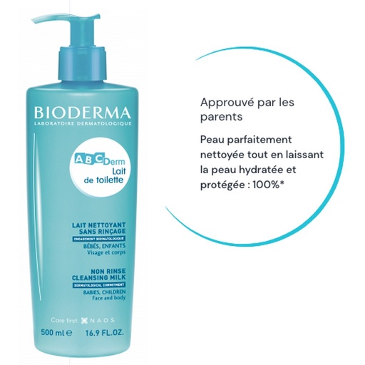 ABCDerm lait de toilette sans rinçage l 500ml